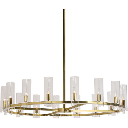 Clarabelle LED Brass Chandelier Ceiling Light, Large